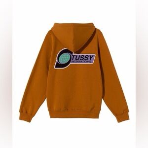 Stussy Orange Hoodie with Logo